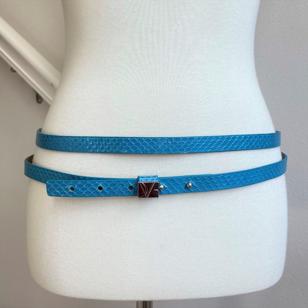 NWOT Diane Von Furstenberg Haley Snake Skin Wrap Belt